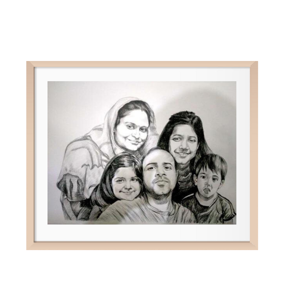 Custom Pencil Family Sketch Custom Pencil Family Sketch