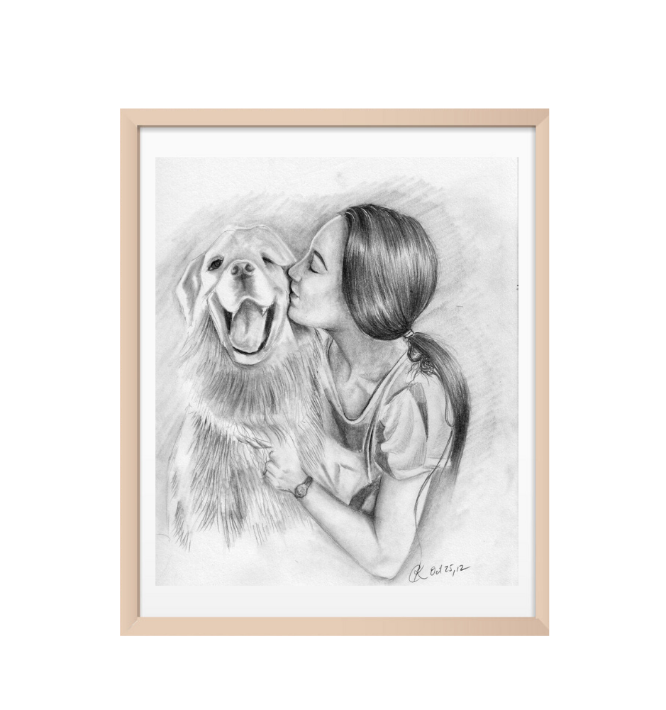 Custom Pencil Portrait & Pet Sketch Custom Pencil Portrait & Pet Sketch