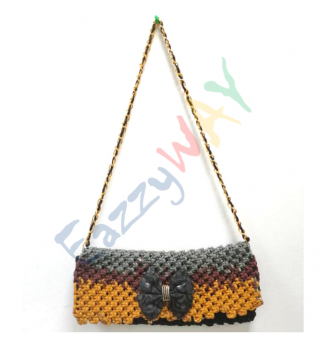 Macrame Crossover Clutch-Bag
