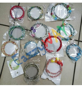 African Hoop Earrings - Thread Wrapped