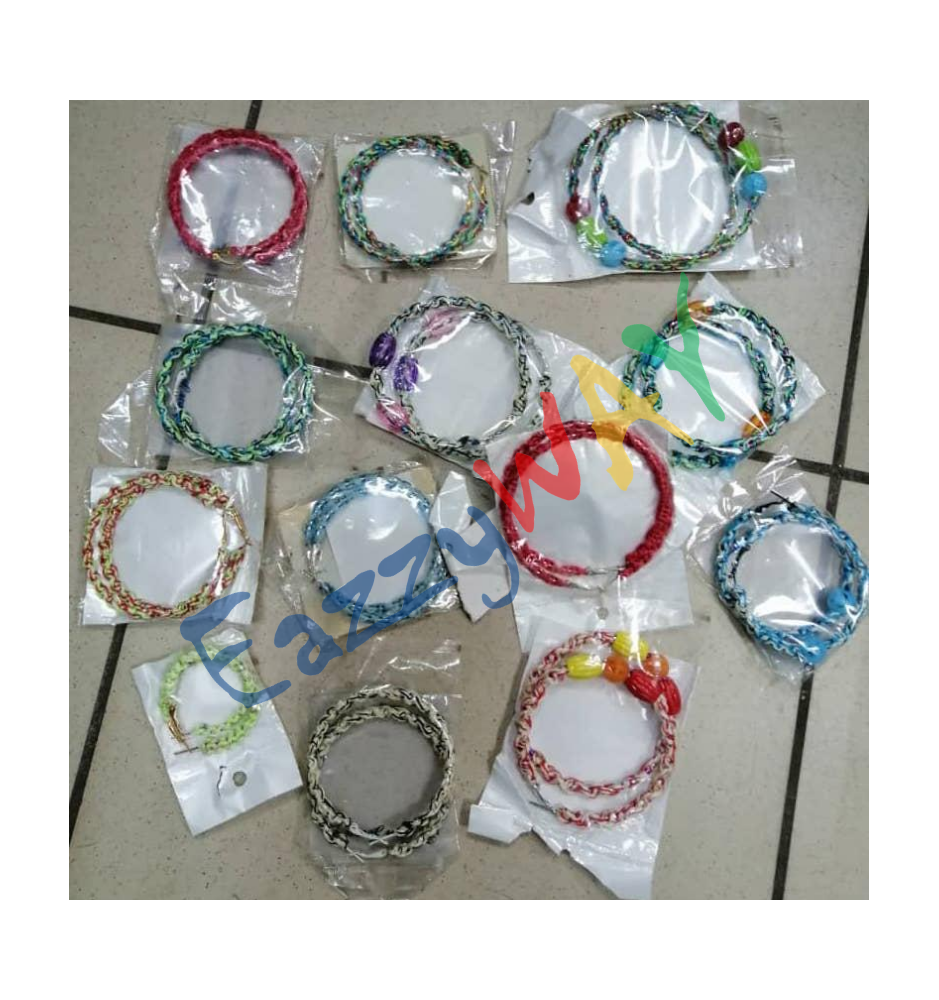 African Hoop Earrings - Thread Wrapped African Hoop Earrings - Thread Wrapped