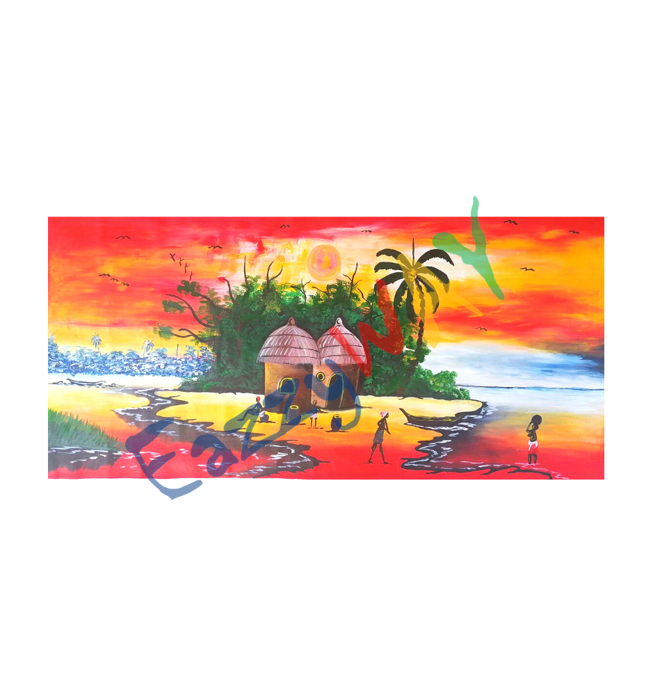 African Village Scene African Village Scene