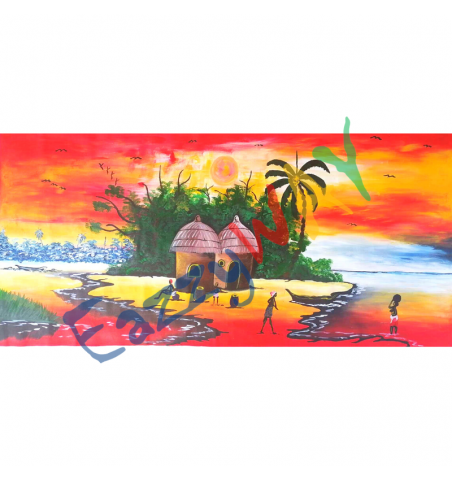 African Village Scene African Village Scene