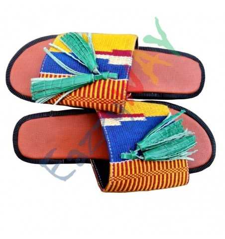 African Kente Sandal | Unisex African Kente Sandal | Unisex