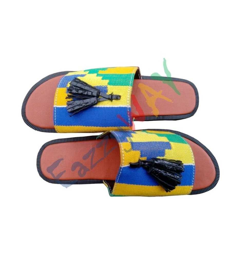 African Kente Slipper | Unisex African Kente Slipper | Unisex