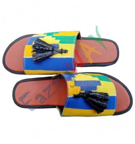 African Kente Slipper | Unisex African Kente Slipper | Unisex